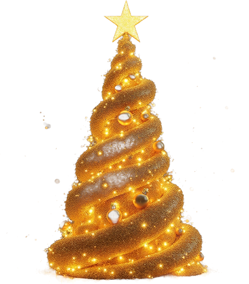 Golden Christmas Tree